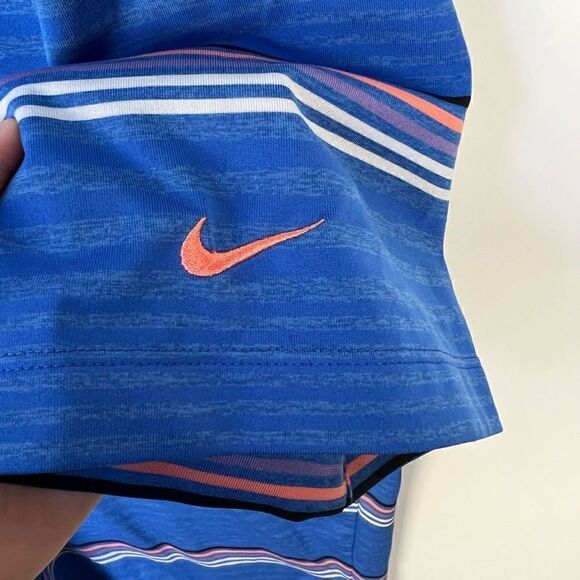 Nike Golf Dri Fit Men’s Polo Short Sleeve Collared Striped Athletic Shirt size L - Picture 5 of 10